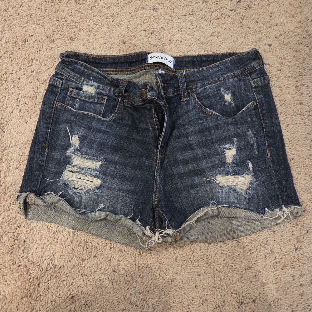 Distressed Denim Women Shorts